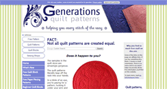 Desktop Screenshot of generations-quilt-patterns.com